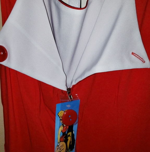 NWT Bettie Page Jazmin wiggle dress sz XL Red - Picture 3 of 7